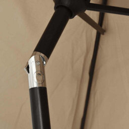 Walplus Garden Parasol With Metal Pole 300X200 Cm Taupe - thumbnail 6