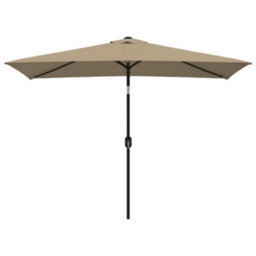 Walplus Garden Parasol With Metal Pole 300X200 Cm Taupe - thumbnail 2