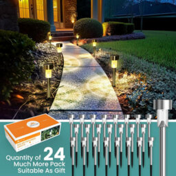 24 Pack Solar Path Lights, Waterproof Led Landscape Lighting For Driveway, Yard, Patio - thumbnail 5