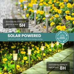 24 Pack Solar Path Lights, Waterproof Led Landscape Lighting For Driveway, Yard, Patio - thumbnail 6