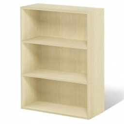 Walplus Pasir 3-Tier Open Shelf Bookcase, Columbia Walnut Woodgrain Finish - thumbnail 1