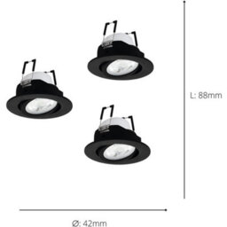 Loops Sleek Modern Black Ceiling Spotlight For Indoor Spaces - Perfect For Home Lighting - thumbnail 4