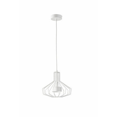 Luminosa Lighting Luminosa Axia Wire Frame Pendant Ceiling Light White 1X Gx53 - image 1