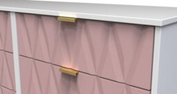 Dallas 6 Drawer Chest In Kobe Pink & White (Ready Assembled) - thumbnail 4