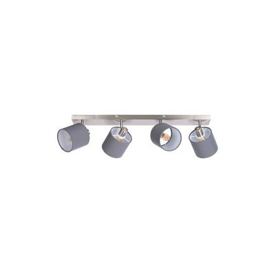 Luminosa Lighting Luminosa Atlanta Ceiling Spotlight Bar Nickel Matt 4X E14