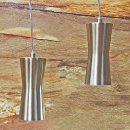 Stylish Brushed Steel Hanging Pendant Light For Kitchen And Dining Room - thumbnail 2