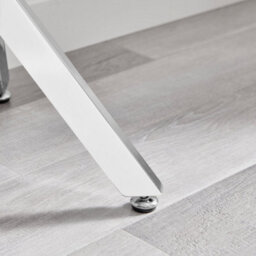 Furniturebox Uk Leonardo Console Table With Grey Glass Marble Effect Top And Silver Legs - thumbnail 6