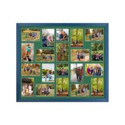 AK Frames 80X70Cm Navy Blue Classic Multi Photo Frame With Emerald Mount - Holds 20 Apertures (18X) 6X4, (2X) 4X4 Photos - thumbnail 1