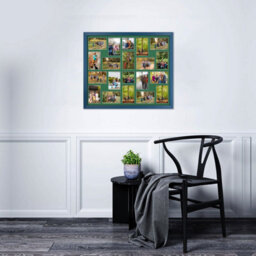 AK Frames 80X70Cm Navy Blue Classic Multi Photo Frame With Emerald Mount - Holds 20 Apertures (18X) 6X4, (2X) 4X4 Photos - thumbnail 3