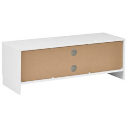 Wyld And Coco Nordic White Tv Stand 102 Cm With 2 Drawers And Open Shelves - thumbnail 6
