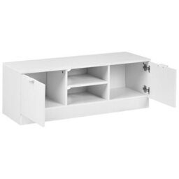 Wyld And Coco Nordic White Tv Stand 102 Cm With 2 Drawers And Open Shelves - thumbnail 5
