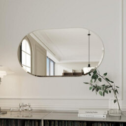 Artloge 500X1000mm Oval Frameless Wall Mirror Bathroom Mirror Beveled Edge - thumbnail 6