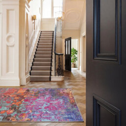 Loomed Pink & Teal Multi Colour Abstract Maximalist Machine Washable Rug 120Cm X 170Cm - thumbnail 4
