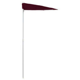 Berkfield Garden Half Parasol With Pole 180X90 Cm Bordeaux Red - thumbnail 5