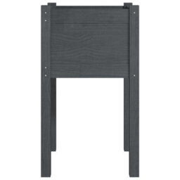 Berkfield Garden Planters 2 Pcs Grey 40X40X70 Cm Solid Pinewood - thumbnail 5