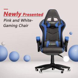 Onemill Gaming Chair Racing Style Ergonomic High Back Computer Chair With Height Adjustment, Headrest And Lumbar Support(Black&blue) - thumbnail 5