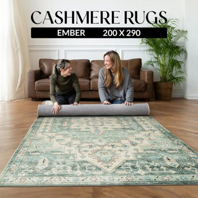 Ameha Large Area Cashmere Ember Rug Master Bedroom Carpet 200 X 290 Cm Indoor/outdoor Rug - image 1