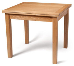 Hallowood Furniture Waverly Oak Small Extending Table With 6 Roll Top Linen Fabric Chairs In Grey - thumbnail 2
