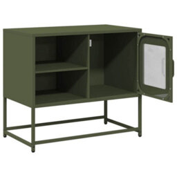 Berkfield Industrial Tv Cabinet Olive Green 68X39X60.5 Cm Steel - thumbnail 6