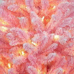 Snowtime Artificial 5Ft Warm White Pre-Lit Light Pink Christmas Tree - thumbnail 3