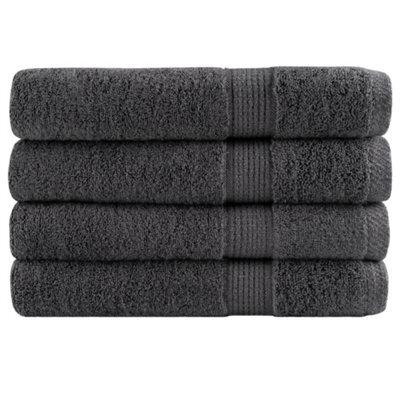 Berkfield Premium Towels Solund 4Pcs Anthracite 100X200Cm 600Gsm - image 1