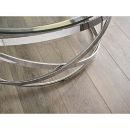 Julian Bowen Vienna Glass Top Coffee Table - Silver And Clear - thumbnail 5