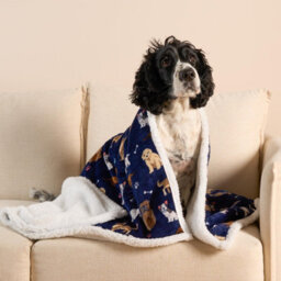 OHS Pet Blanket Throw Sherpa Fleece Dog Cat Puppy Over Bed Chair Sofa Supersoft Warm - thumbnail 2
