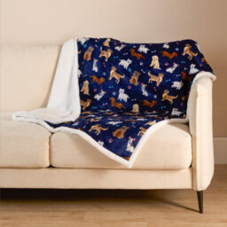 OHS Pet Blanket Throw Sherpa Fleece Dog Cat Puppy Over Bed Chair Sofa Supersoft Warm - thumbnail 3