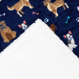 OHS Pet Blanket Throw Sherpa Fleece Dog Cat Puppy Over Bed Chair Sofa Supersoft Warm - thumbnail 5