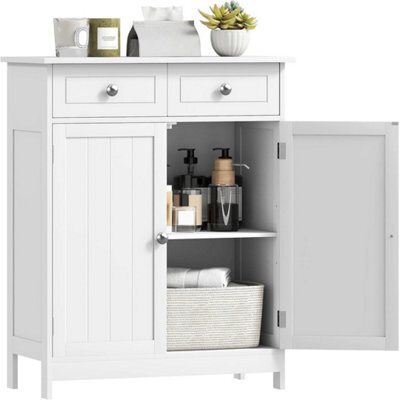 Bathroom Storage Cabinet 75X60Cm White Freestanding - image 1