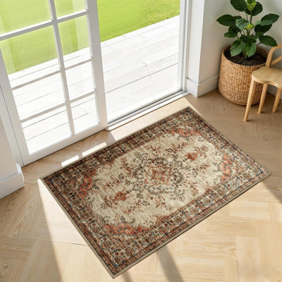 Imperial Rooms Homeware Soft Pile Small Rug Living Room Rugs Anti Slip Doormat Rug Kitchen Rugs Timeless 40X60Cm - image 1