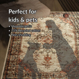 Imperial Rooms Homeware Soft Pile Small Rug Living Room Rugs Anti Slip Doormat Rug Kitchen Rugs Timeless 40X60Cm - thumbnail 3