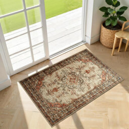 Imperial Rooms Homeware Soft Pile Small Rug Living Room Rugs Anti Slip Doormat Rug Kitchen Rugs Timeless 40X60Cm - thumbnail 1