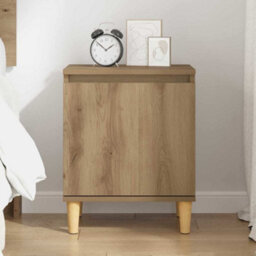 Berkfield Modern Artisan Oak Bedside Table Artisan Oak Mdf 40 X 30 X 50 Cm - thumbnail 4