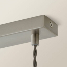 Valuelights Susie Glass Lantern Lamp Shade 3 Drop Brushed Chrome Diner Ceiling Pendant Light - thumbnail 5