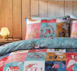 Rapport Advent Calendar Reversible Duvet Cover Set Winter/christmas Bedding - thumbnail 2