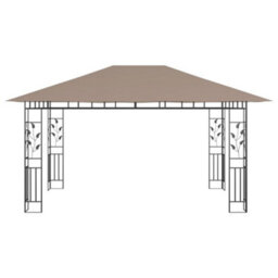 Walplus Gazebo With Mosquito Net 4X3X2.73 M Taupe 180 G/ma - thumbnail 3