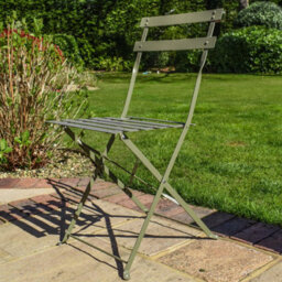 BPS Access Solutions Bps Deluxe Garden Bistro Set - Round Table (Olive Green) - thumbnail 3