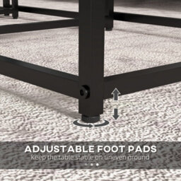 Wyld Haus Rekaco Marble-Effect 3-Piece Nesting Tables Set - Hairpin Legs, White & Black - thumbnail 6