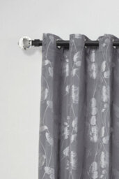 Unknown 16-19mm Cristalla Extendable Eyelet Metal Curtain Pole Set Black 160-300Cm - thumbnail 2
