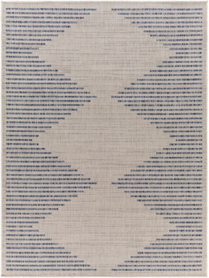 Livabliss Tuareg-Global Ivory Blue Graphic In- & Outdoor Rug 120 X 170 Cm Easy Care, Non Shedding - image 1