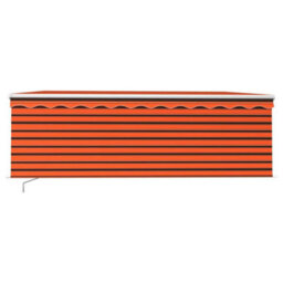 Berkfield Manual Retractable Awning With Blind&led 4X3M Orange&brown - thumbnail 3