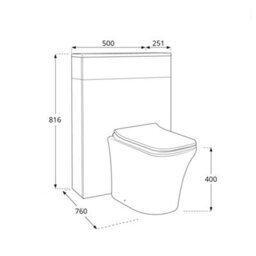Homestylestore 1050mm Dark Oak Bathroom Combination Vanity Wc Unit With Toilet Pan And Black Pull Handle - thumbnail 5