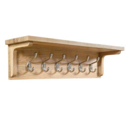 Hallowood Furniture Waverly Oak Coat Hanger With Shelf