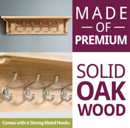 Hallowood Furniture Waverly Oak Coat Hanger With Shelf - thumbnail 4