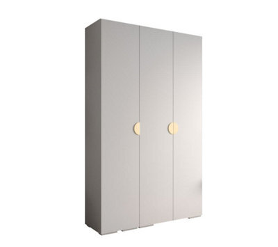 Arte Elegant White Inova 4 Hinged Door Wardrobe W1500mm H2370mm D470mm - Versatile Storage With Gold Round Handles - image 1