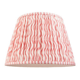 Loops Set Of 2 Coral Pink Tapered Lamp Shades - Handcrafted Elegance For Your Home - thumbnail 5