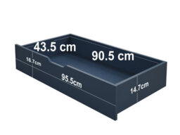Flair Aris Single Montessori Bed With Storage Drawers Navy - thumbnail 6