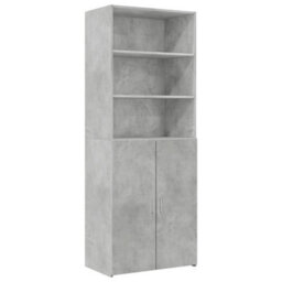 Berkfield Storage Cabinet Concrete Grey 70X42.5X225 Cm Engineered Wood - thumbnail 6