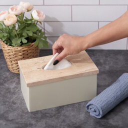 Tissue Box Cover Rectangle Tissue Box Holder For Home Or Office Tissue Storage Car Tissue Box Easy To Refill Dispenser For Facial - thumbnail 6